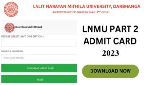 LNMU Part 2 Admit Card 2023