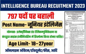Intelligence Bureau Recruitment 2023 