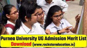 Purnea university UG Admission Merit list 2023-27