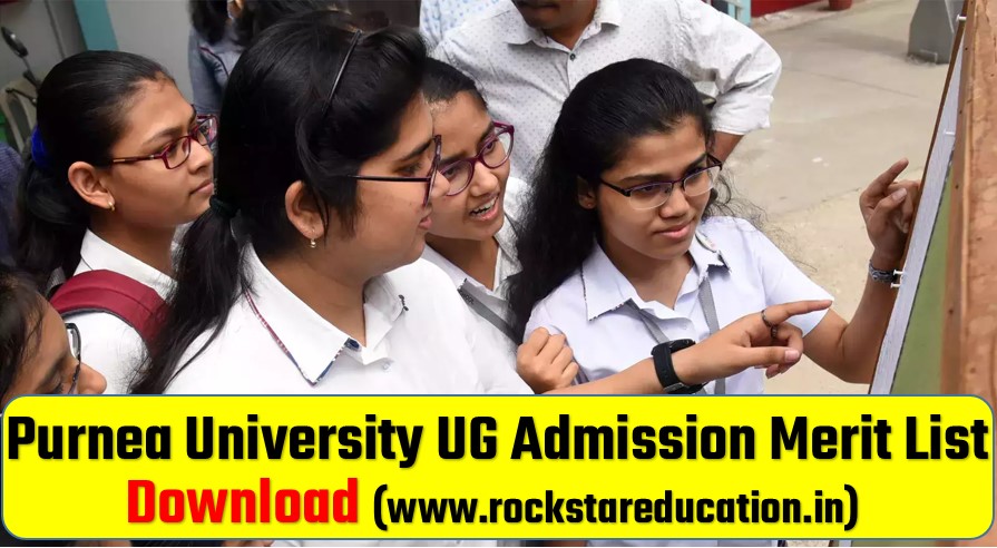 Purnea University UG Admission Merit List 2023 : BA, B.SC, B.com UG ...