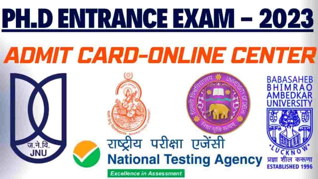 PhD Entrance Exam Admit Card Released 2023