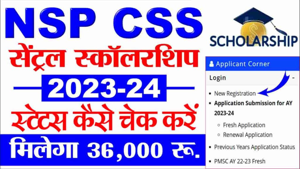 NSP CSS Scholarship Status Kaise Check kare