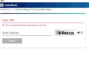 PVC Aadhar Card Status