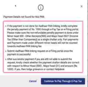Pan Card link Aadhaar