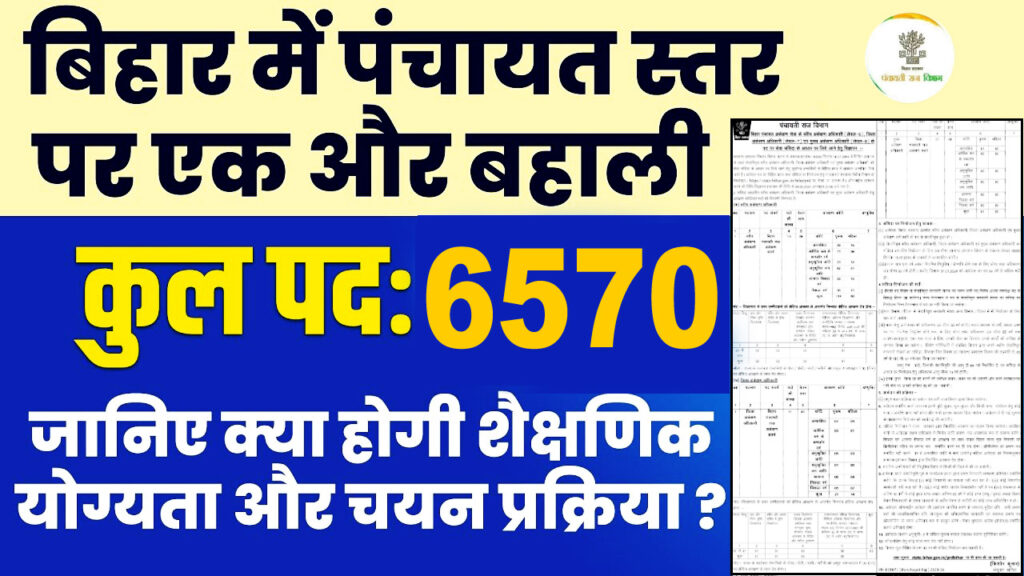 Bihar Panchayati Raj Vibhag Vacancy 2024