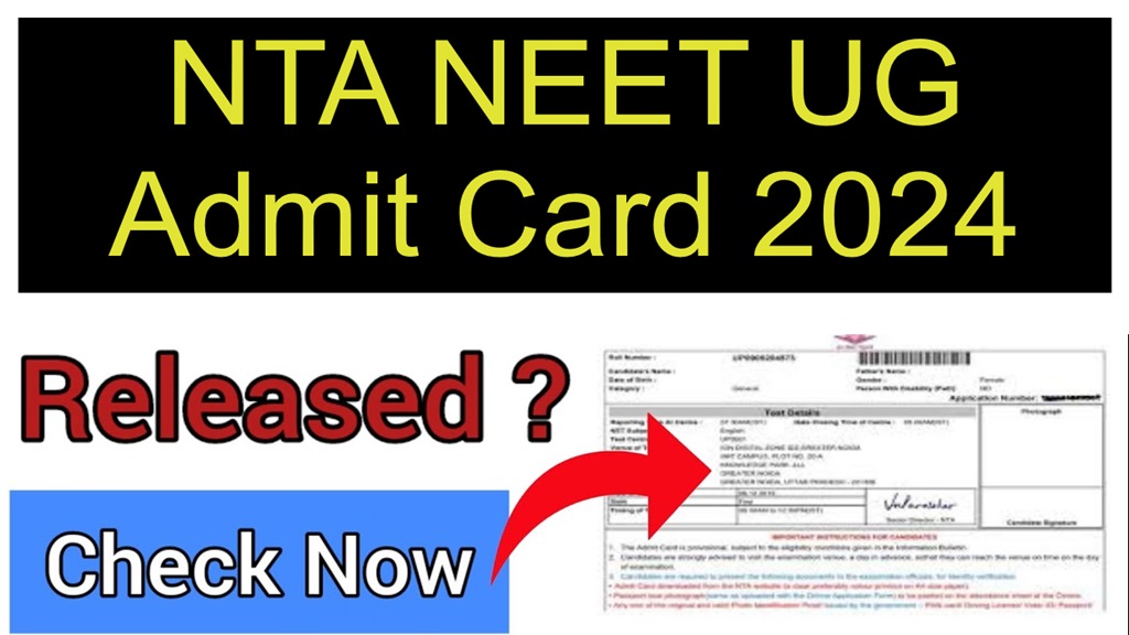 NTA NEET UG Admit Card 2024