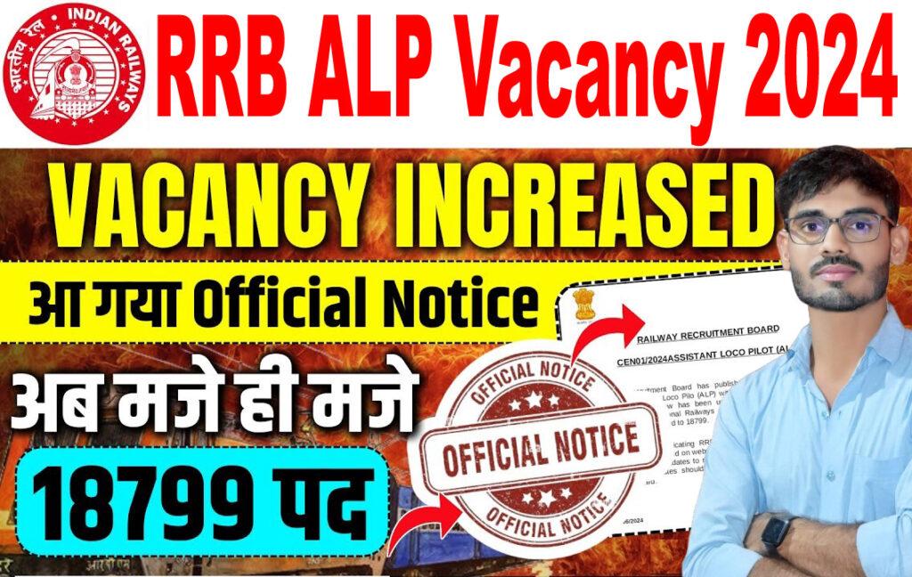RRB ALP Increased Vacancy 2024 - रेलवे ने असिस्टेंट लोको पायलट के 5696 वैकेंसी को बढ़ाकर किया 18799, जाने किस जोन में बढ़ाई गई है कितनी वैकेंसी RRB ALP Increased Vacancy 2024