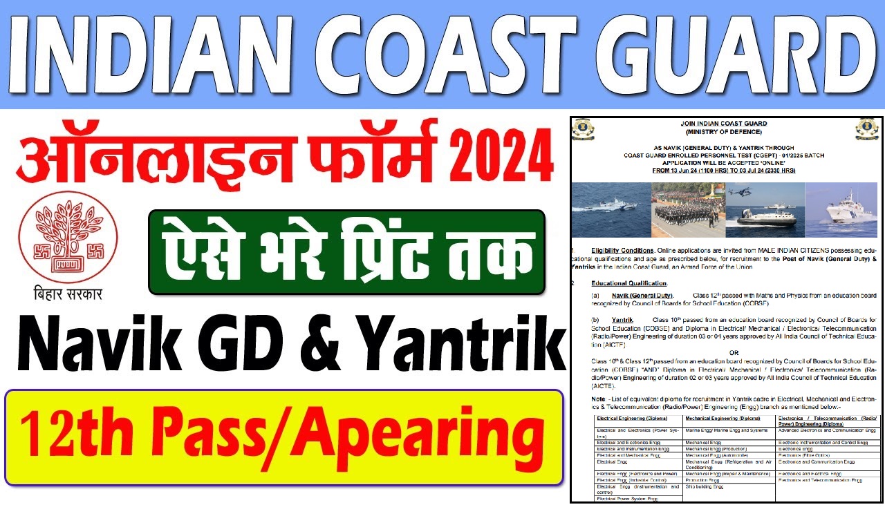 Indian Coast Guard Navik GD Recruitment 2024