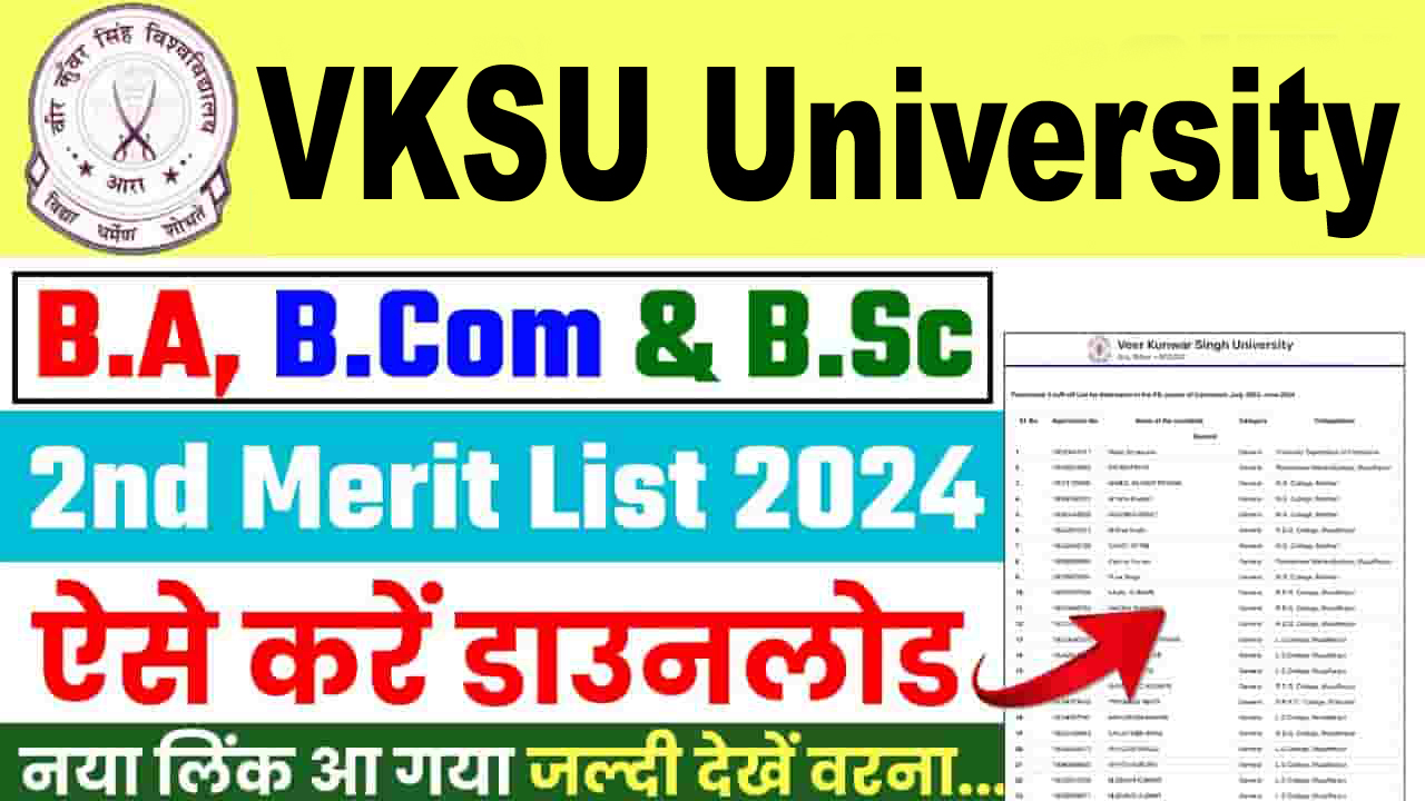 VKSU UG Admission 2nd Merit List 2024