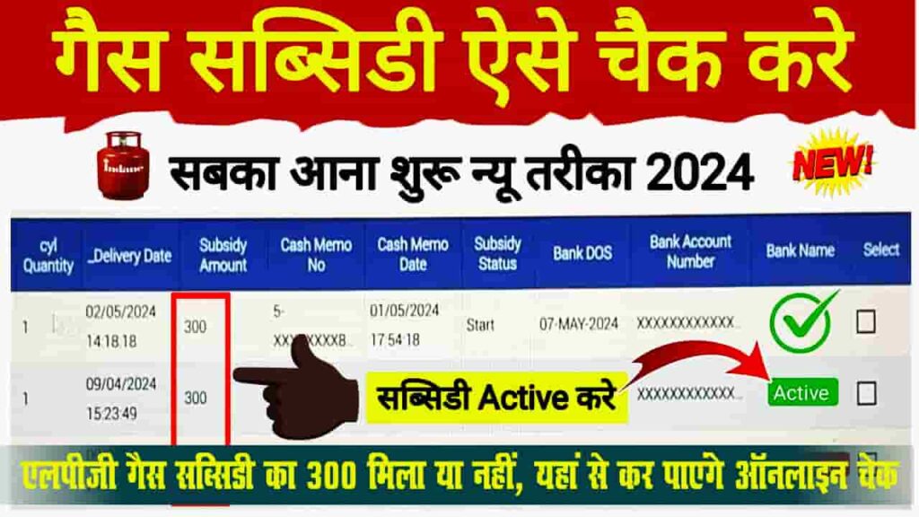 LPG Gas Subsidy Online Check 2024