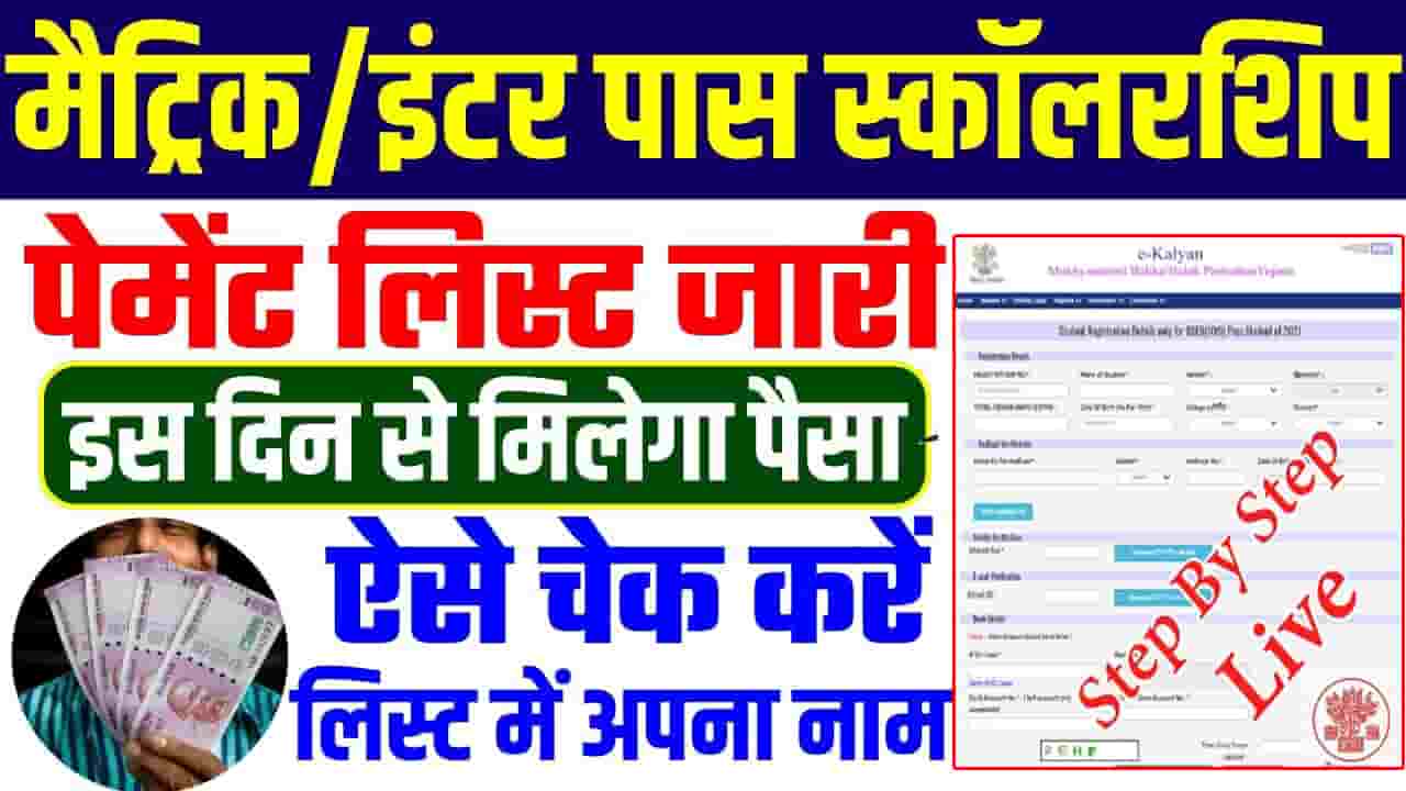 Matric Pass Scholarship Payment List 2024