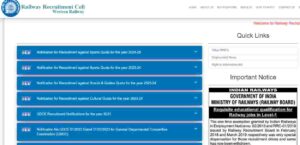 RRC Railway WR Sports Quota Vacancy 2024