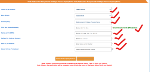 Bihar Mukhyamantri Vridhjan Pension Yojana 2024 