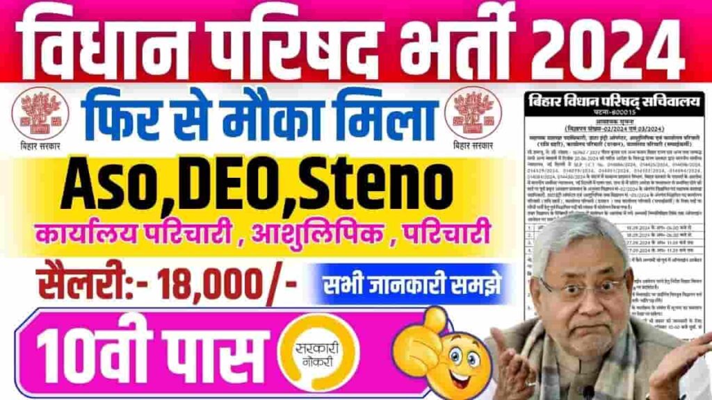 Bihar Vidhan Parishad Sachivalaya Vacancy 2024 - बिहार विधानसभा सुरक्षा प्रहरी भर्ती 12वीं पास, ऐसे करे आवेदन? Bihar Vidhan Parishad Sachivalaya Vacancy 2024