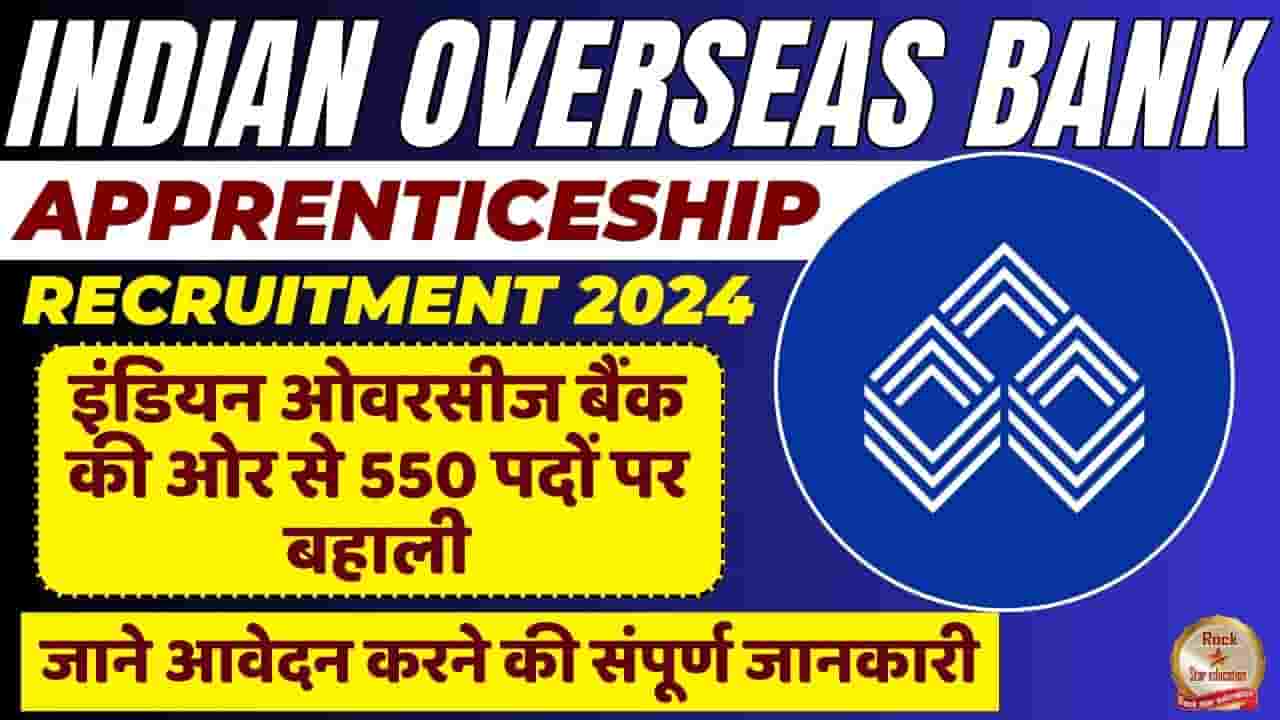 Indian Overseas Bank Apprenticeship Recruitment 2024