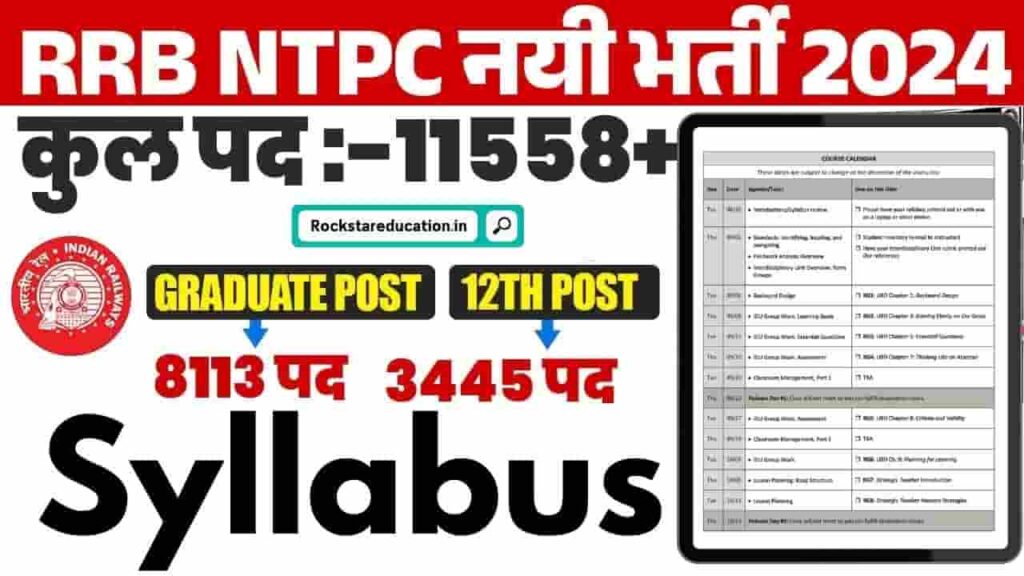 RRB NTPC Syllabus 2024