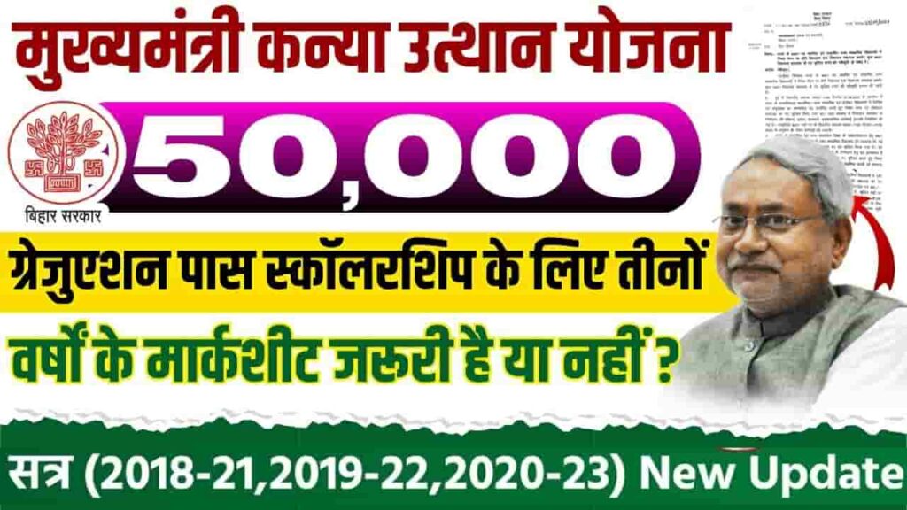 Graduation Pass Scholarship me kaun sa marksheet lagega